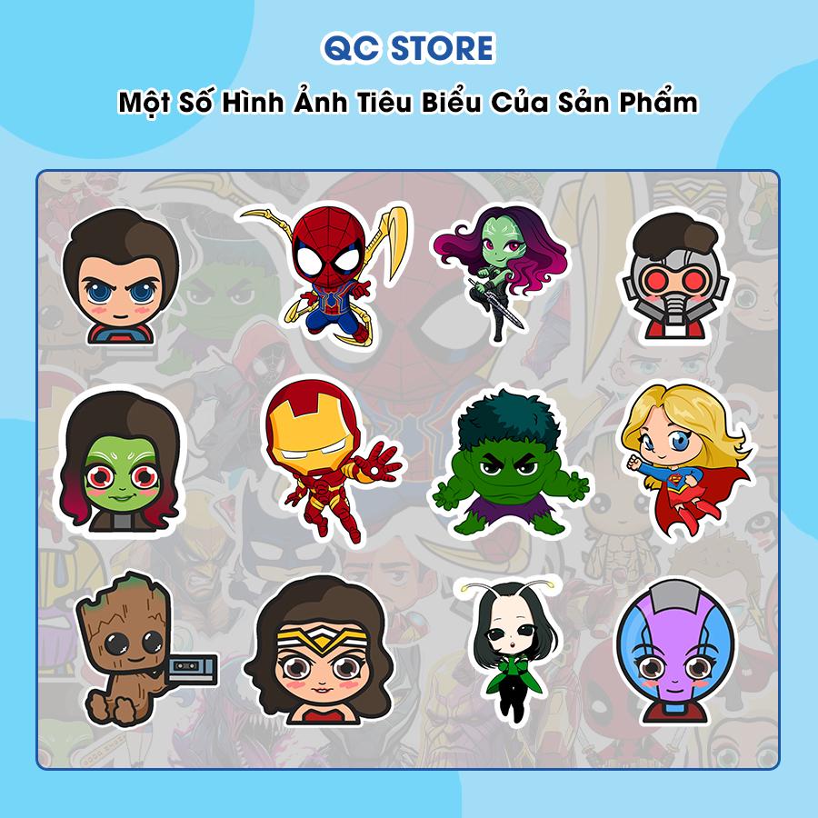 Set 15/30/50 sticker miếng hình dán siêu anh hùng cute dễ thương dán xe mũ bảo hiểm dán laptop, điện thoại QC Store-duoc-ban-tai-QC Store