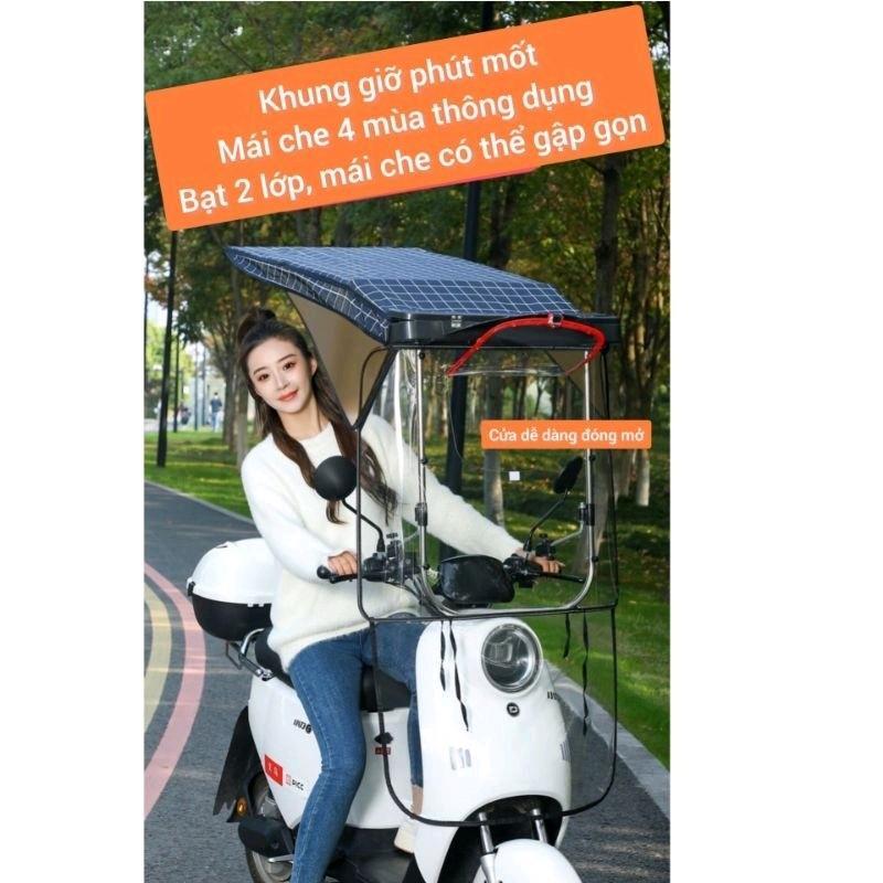 Mái che, ô che, dù che, mui che, rèm che, trùm che, bạt che xe gấp gọn trong phút mốt, phụ kiện xe 860-duoc-ban-tai-Mái che xe máy và xe điện Thiên Linh