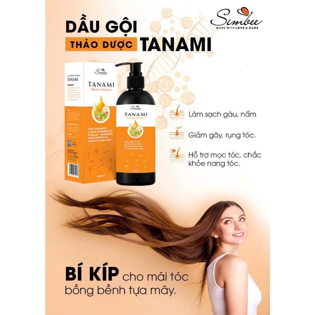 Combo Dầu gội + Dầu xả Thảo dược 3in1 Tanami Simbee - Giảm rụng tóc, kích thích mọc tóc, làm sạch sâu da đầu 500ml/ chai-duoc-ban-tai-Minh Nguyệt Mall