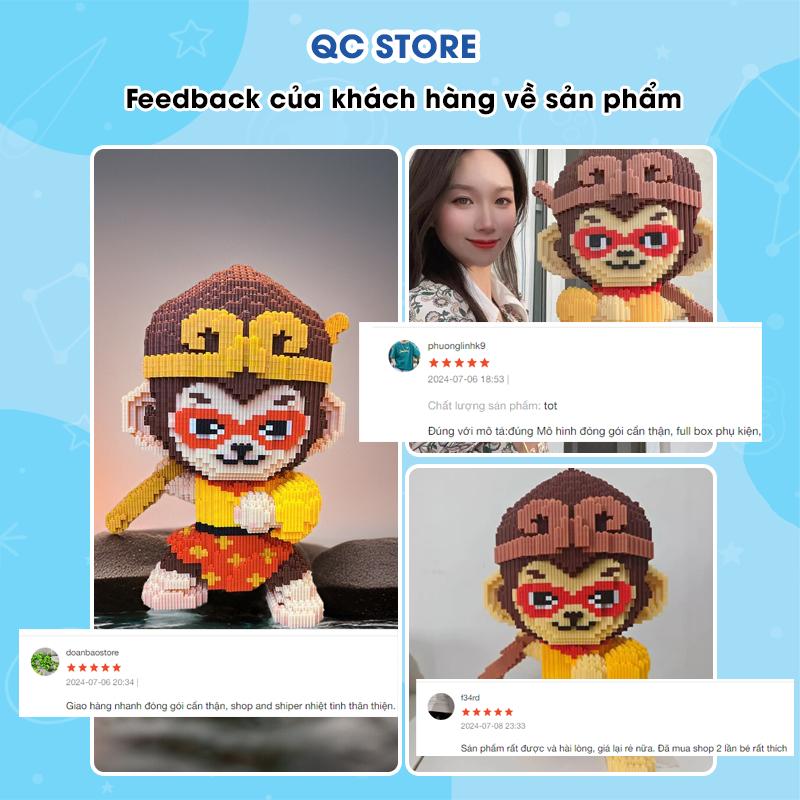 Black Myth Wukong mô hình figure lắp ráp Tôn Ngộ Không cầm gậy như ý QC Store-duoc-ban-tai-QC Store