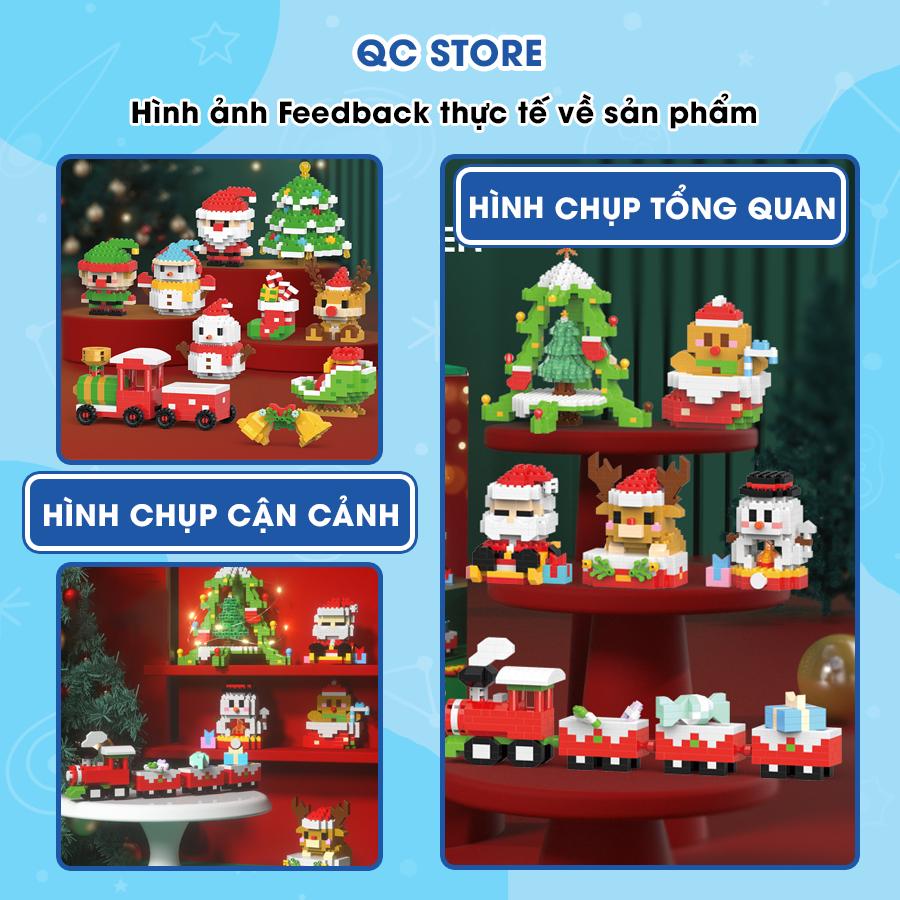 Hộp Quà Tặng Noel 6 in 1 Mô hình Lắp Ráp noel dễ thương Christmas Ông Già Noel Cây Thông Người Tuyết QC Store-duoc-ban-tai-QC Store