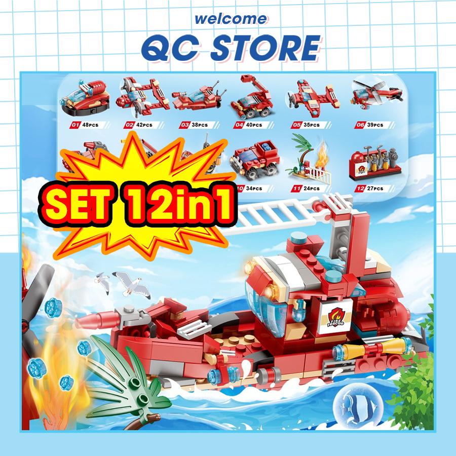 Mô hình lắp ráp tàu chiến cánh sát cứu hộ mini giá rẻ 12 in 1 cho bé thông minh sáng tạo QC Store-duoc-ban-tai-QC Store