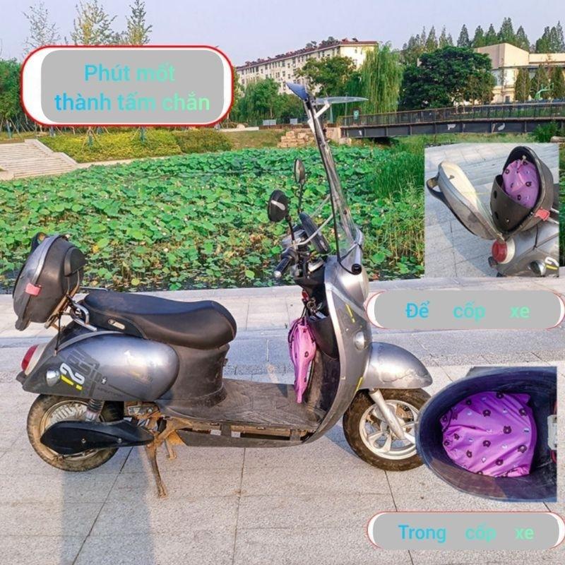 Mái che xe máy và xe đạp điện 655 có thể gập gọn-duoc-ban-tai-Mái che xe máy và xe điện Thiên Linh