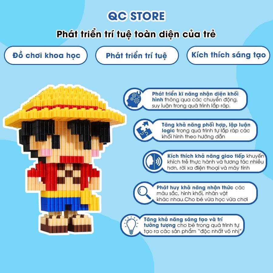 Đồ Chơi lắp ráp 3D QC Store Mô Hình  Xếp Hình Cho Bé Sáng Tạo Nhân Vật Anime Động Vật Đáng Yêu LG03-duoc-ban-tai-QC Store