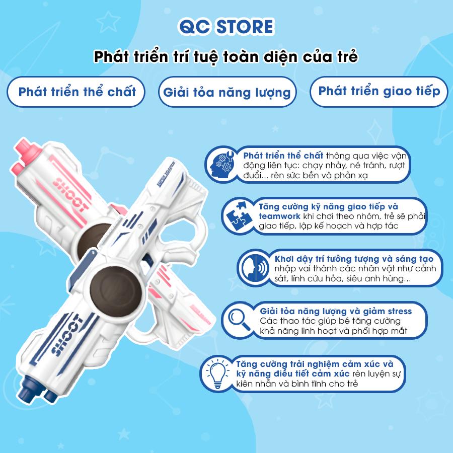 (Quà Tặng Sticker) Đồ Chơi Phun Nước Cao Cấp Máy Phun Nước Sạc Điện Blaster Nước Phiên Bản Mới 2025 QC Store-duoc-ban-tai-QC Store