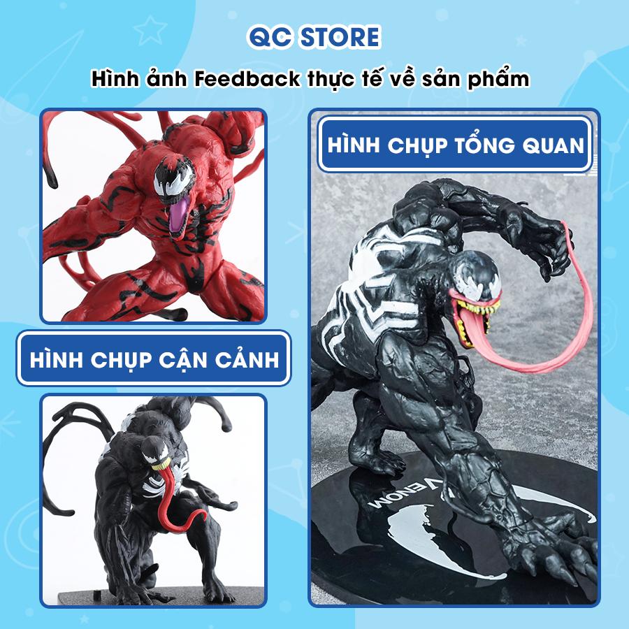 Đồ chơi mô hình venom đen canage marvel spiderman người nhện figure tĩnh decor to cao 13-20cm QC Store-duoc-ban-tai-QC Store
