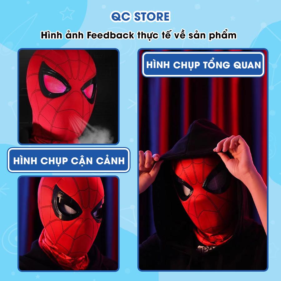 [Mẫu Mới 2025] Mặt Nạ Hóa Trang Người Nhện Spiderman nháy mắt được Tỉ Lệ 1: 1, điều khiển từ xa mắt phát sáng QC Store-duoc-ban-tai-QC Store