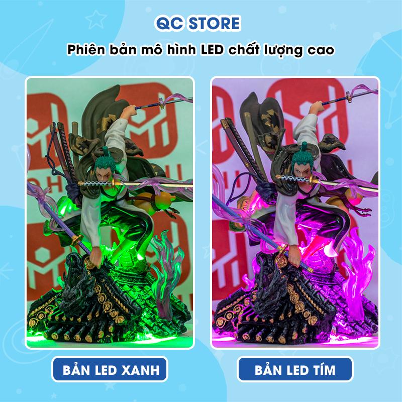 [Mẫu mới 2025] Mô hình One Piece Zoro Wano Roronoa trên mái nhà figure anime decor có LED full box có hộp QC Store-duoc-ban-tai-QC Store