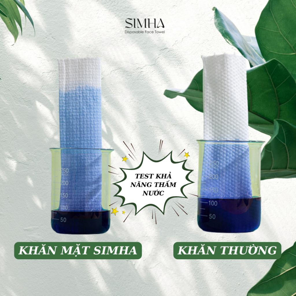 Khăn giấy rút simha đa năng dạng rút 100% vải viscose dùng 1 lần an toàn cho bé lau mặt và lau tay túi rút 186 tờ-duoc-ban-tai-QC Store