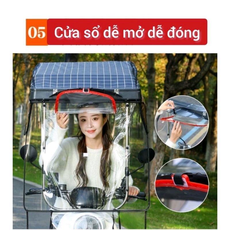 Mái che, ô che, dù che, mui che, rèm che, trùm che, bạt che xe gấp gọn trong phút mốt, phụ kiện xe 860-duoc-ban-tai-Mái che xe máy và xe điện Thiên Linh