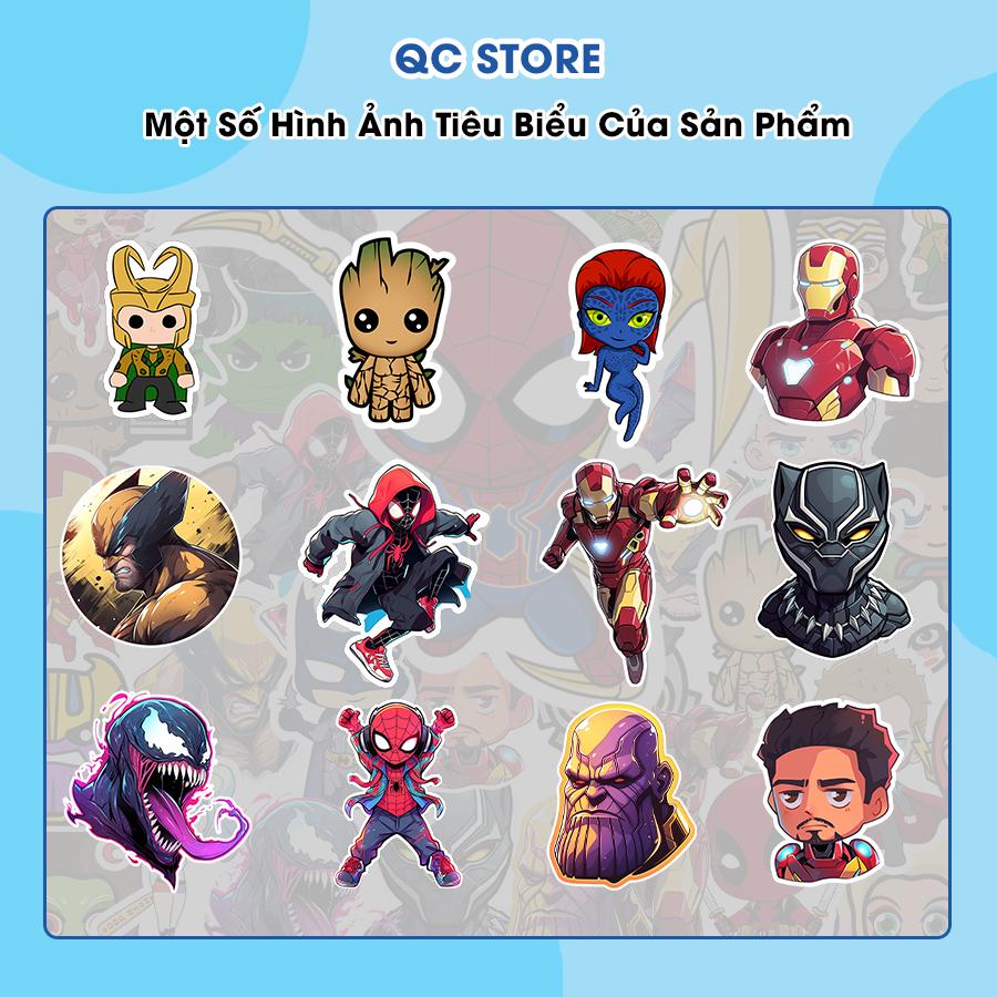 Set 15/30/50 sticker miếng hình dán siêu anh hùng cute dễ thương dán xe mũ bảo hiểm dán laptop, điện thoại QC Store-duoc-ban-tai-QC Store