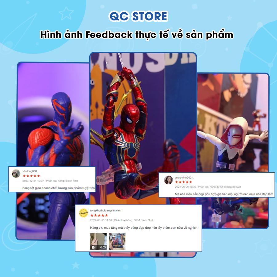 [Mẫu mới 2025] Mô hình spiderman người nhện có khớp decor siêu nhân siêu anh hùng avenger miles morales giá rẻ QC Store-duoc-ban-tai-QC Store