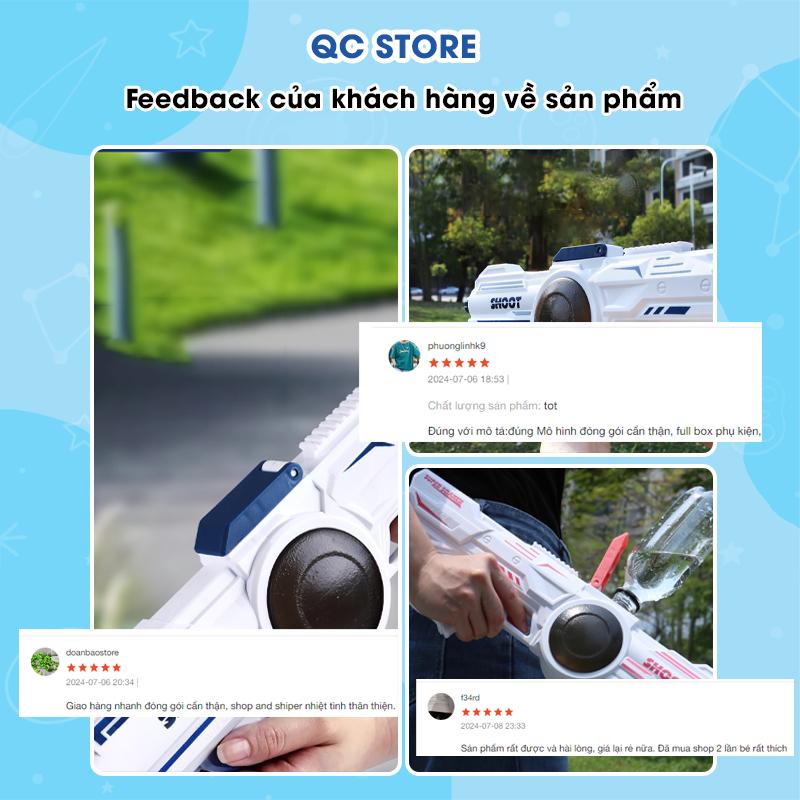 (Quà Tặng Sticker) Đồ Chơi Phun Nước Cao Cấp Máy Phun Nước Sạc Điện Blaster Nước Phiên Bản Mới 2025 QC Store-duoc-ban-tai-QC Store
