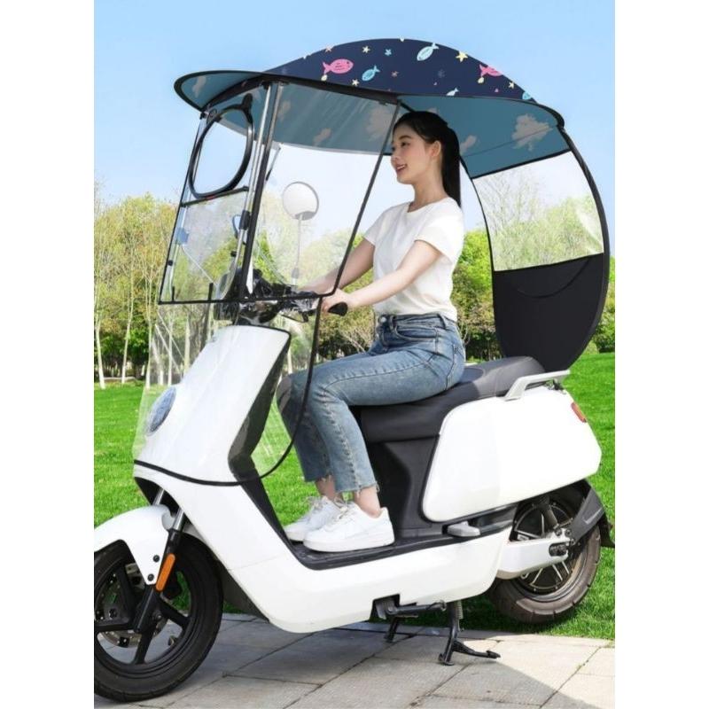 Mái che xe máy, phụ kiện xe máy, mái che, bạt phủ xe máy, bạt che xe máy, áo trùm xe máy 720 cửa sổ gấu tròn rèm cạnh-duoc-ban-tai-Mái che xe máy và xe điện Thiên Linh