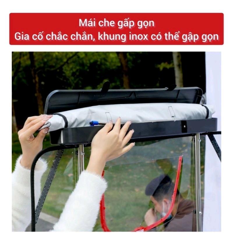 Mái che, ô che, dù che, mui che, rèm che, trùm che, bạt che xe gấp gọn trong phút mốt, phụ kiện xe 860-duoc-ban-tai-Mái che xe máy và xe điện Thiên Linh