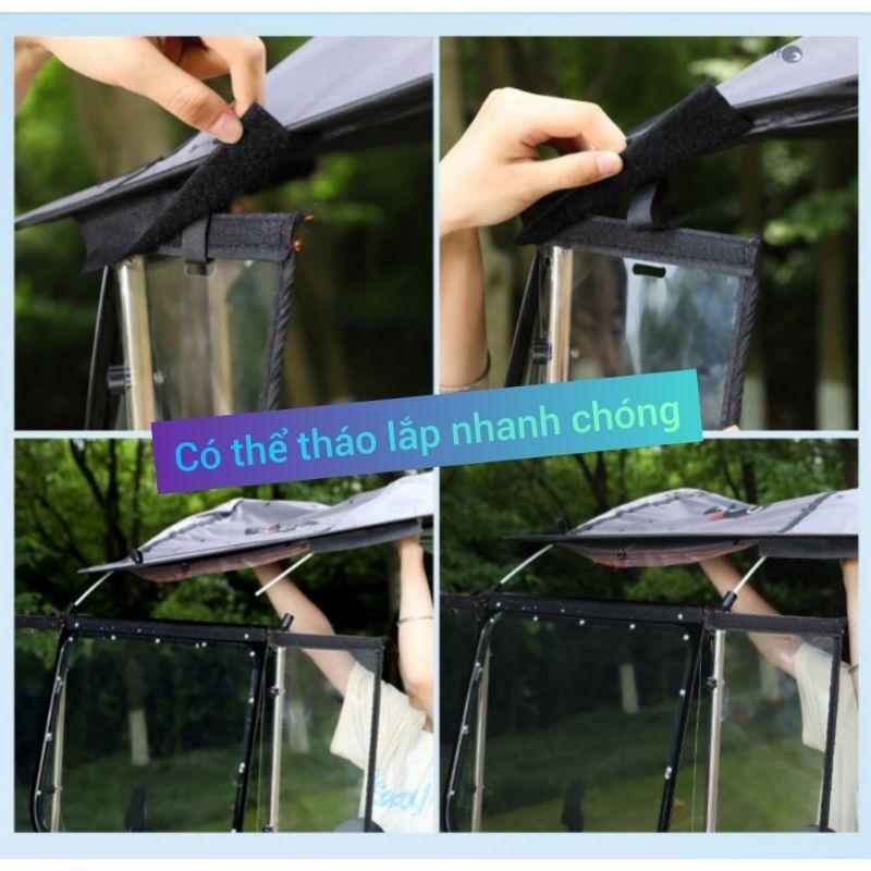 Mái che xe máy, phụ kiện xe máy, mái che, bạt phủ xe máy, bạt che xe máy, áo trùm xe máy, bạc che xe máy (mở cửa sổ) 650-duoc-ban-tai-Mái che xe máy và xe điện Thiên Linh