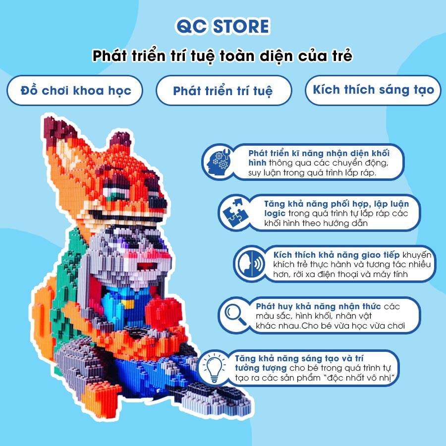 Mô hình đồ chơi lắp ráp cáo thỏ Zootopia  nhân vật hoạt hình cỡ lớn 35cm QC Store-duoc-ban-tai-QC Store