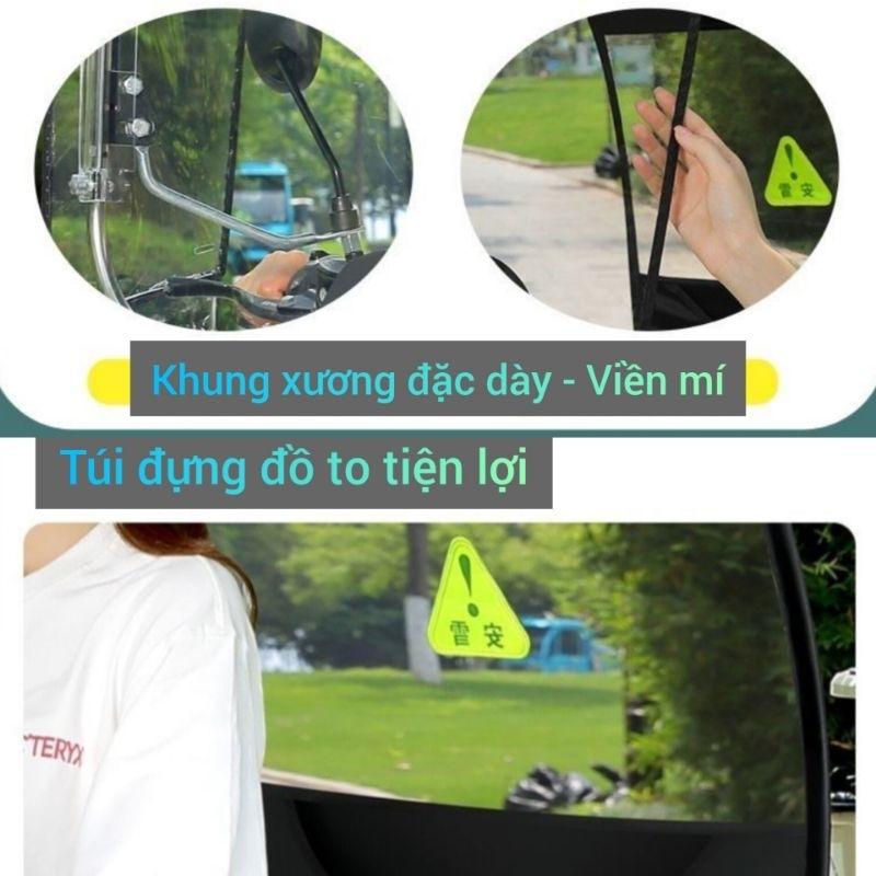 Mái che xe máy, phụ kiện xe máy, mái che, bạt phủ xe máy, bạt che xe máy, áo trùm xe máy, bạc xe cửa sổ gấu rèm cạnh 755-duoc-ban-tai-Mái che xe máy và xe điện Thiên Linh