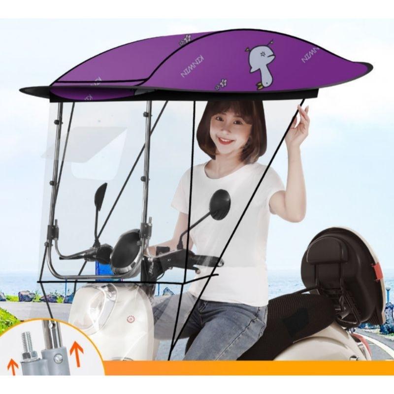 Mái che xe máy, phụ kiện xe máy, mái che, bạt phủ xe máy, bạt che xe máy, áo trùm xe máy, bạc che xe máy, ô xe 395 số 7-duoc-ban-tai-Mái che xe máy và xe điện Thiên Linh