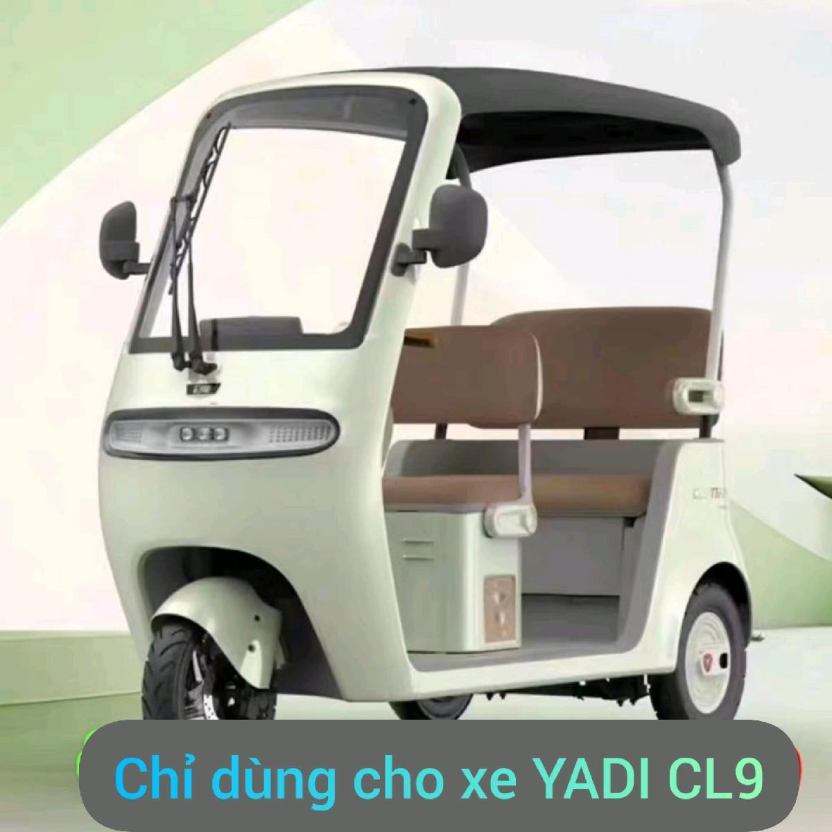 Rèm trùm xe điện 3 bánh YADI CL9 (chỉ rèm trùm, không bao gồm xe và mái che) 1700 - Tấm bạt dày tráng nhựa, chống nước-duoc-ban-tai-Mái che xe máy và xe điện Thiên Linh