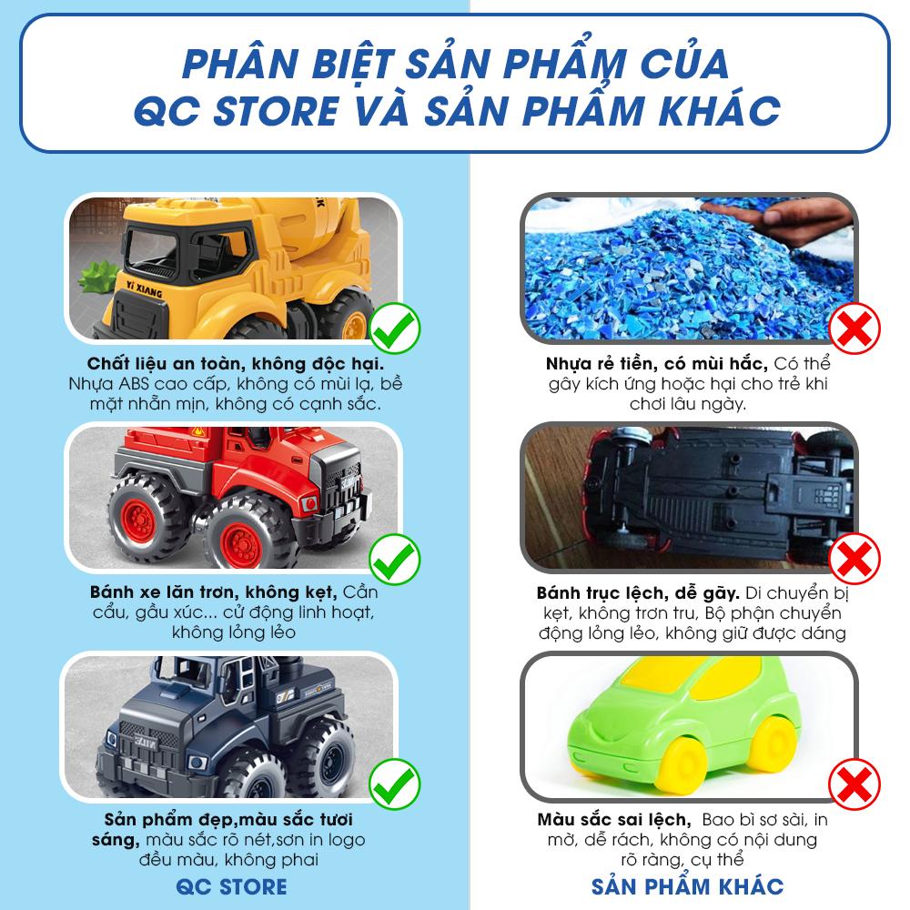 Xe thi công đồ chơi ô tô công trình xe tải xe cẩu xe ben trợ lực quán tính cho bé trai QC Store-duoc-ban-tai-QC Store