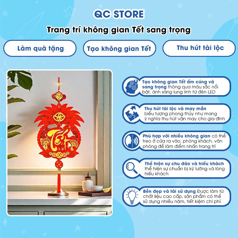 Phụ kiện trang trí phòng khách nhà ngày tết nguyên đán 2025 treo decor chúc mừng năm mới hình phúc lộc thọ QC Store-duoc-ban-tai-QC Store
