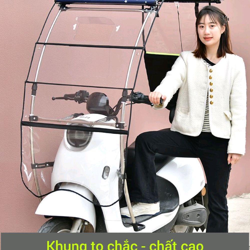Mái che xe máy, phụ kiện xe máy, mái che, bạt phủ xe máy, bạt che xe máy, áo trùm xe máy gấp gọn phút mốt 865-duoc-ban-tai-Mái che xe máy và xe điện Thiên Linh
