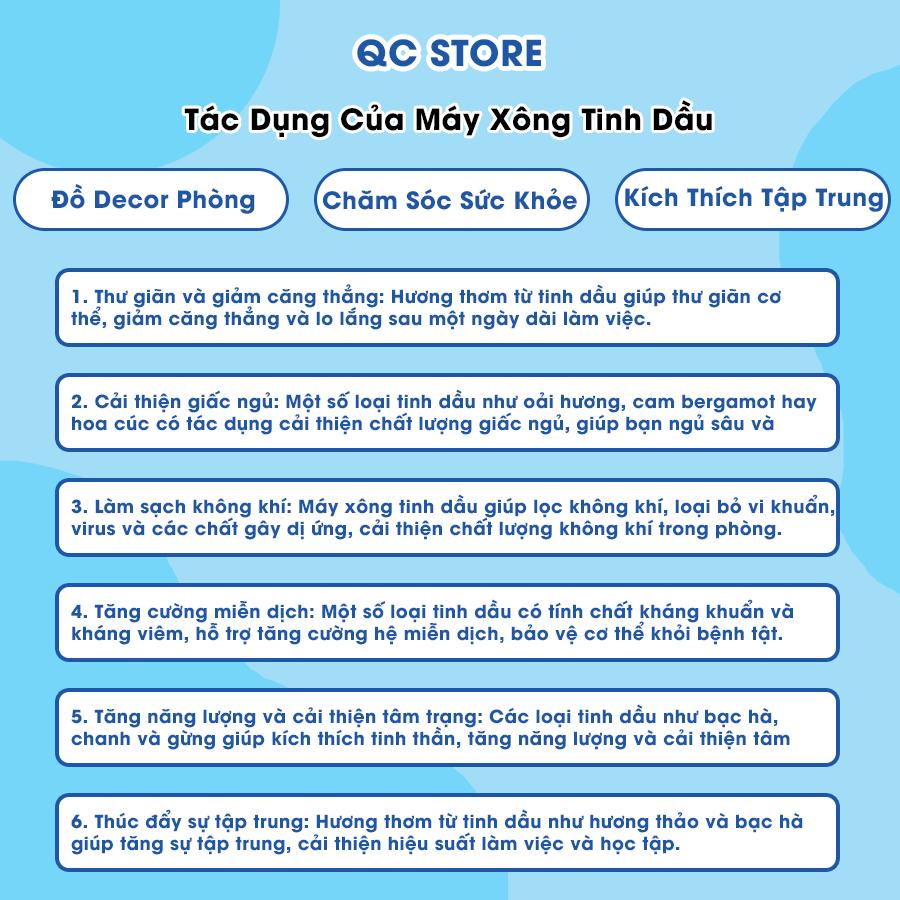 Máy xông tinh dầu phòng ngủ khuếch tán tự động ngắt làm thơm trưng bày phòng khách đuổi muỗi mini cao cấp 300ml QC Store-duoc-ban-tai-QC Store