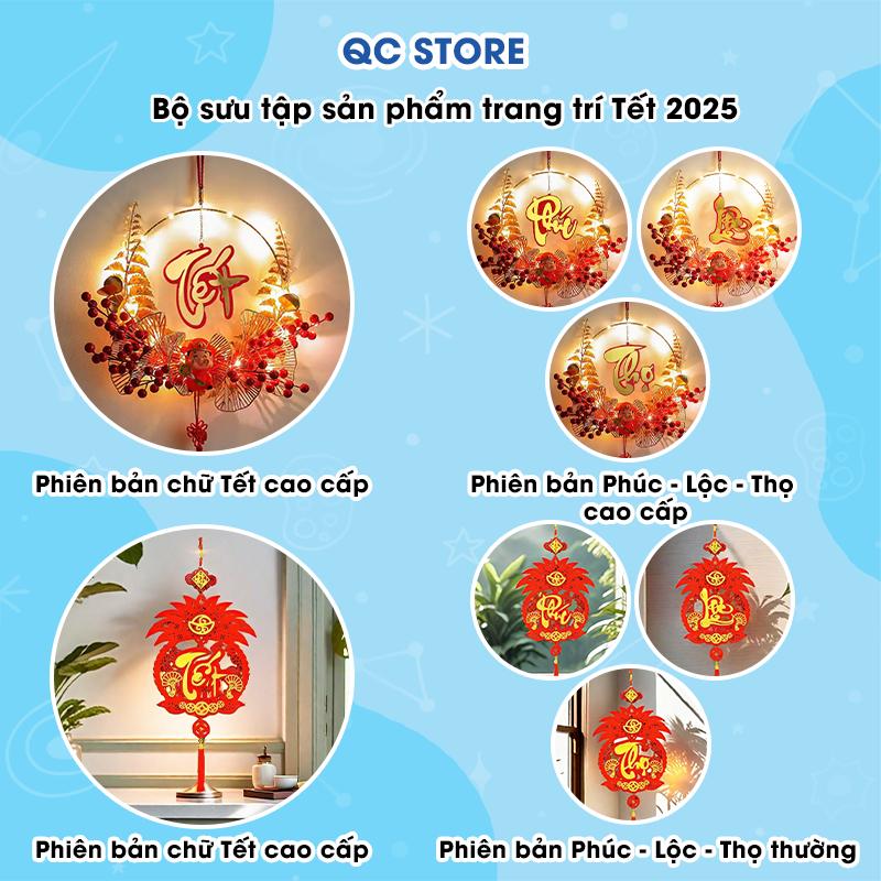 Phụ kiện trang trí phòng khách nhà ngày tết nguyên đán 2025 treo decor chúc mừng năm mới hình phúc lộc thọ QC Store-duoc-ban-tai-QC Store