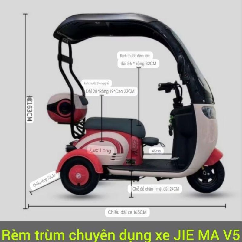 Rèm trùm xe điện 3 bánh chuyên dụng JIE MA V5 1520-duoc-ban-tai-Mái che xe máy và xe điện Thiên Linh