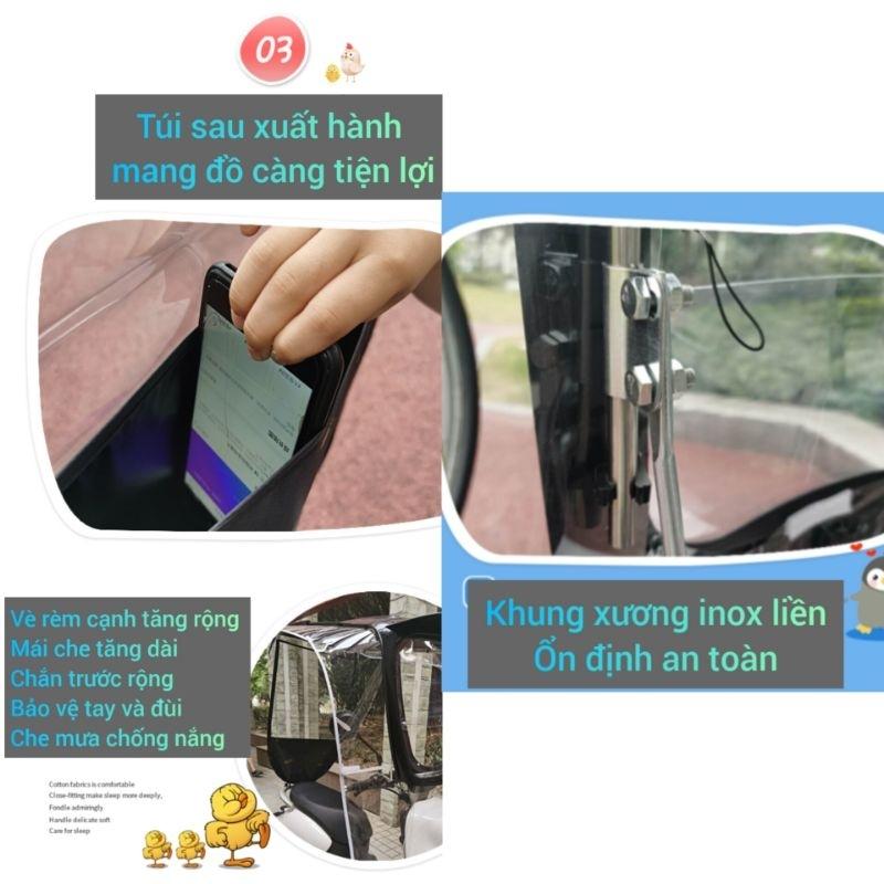 Che xe máy nắng mưa, tấm che nắng xe máy, che nắng xe máy, che xe máy, mái che xe máy, mái che xe máy gấp gọn 1515-duoc-ban-tai-Mái che xe máy và xe điện Thiên Linh