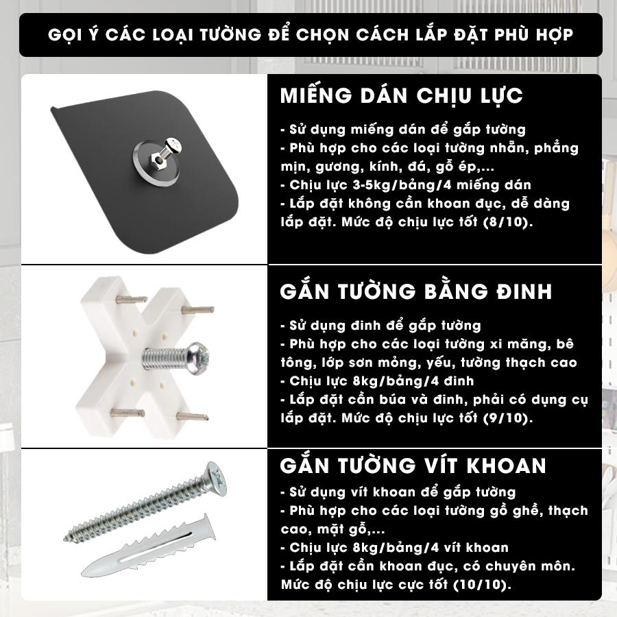 Pegboard kệ decor bàn học trang trí góc làm việc giá lưu trữ để đồ đa năng treo tường bảng đục lỗ decor phòng học QC-duoc-ban-tai-QC Store