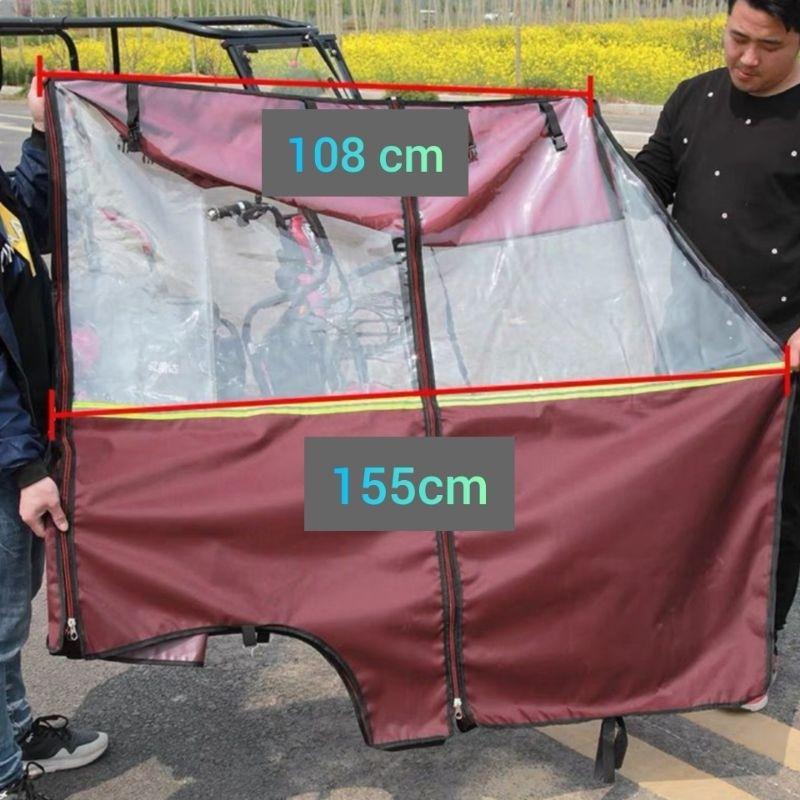 Rèm trùm mái che xe điện 3 bánh F68-PRO(Chỉ rèm trùm quây kín, không bao gồm mái che và xe) 130cm x 70cm-duoc-ban-tai-Mái che xe máy và xe điện Thiên Linh