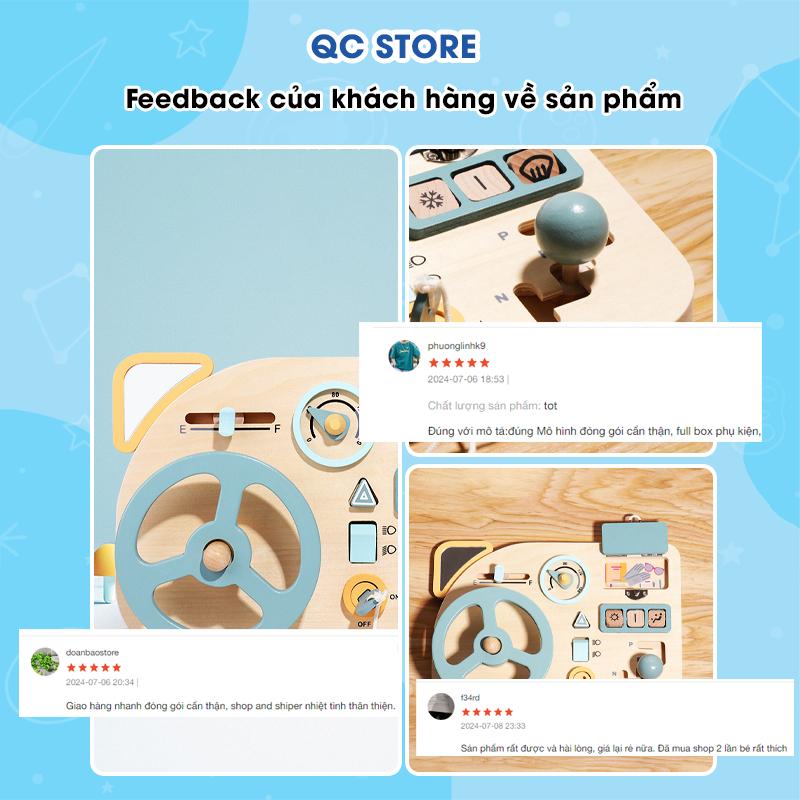 Bảng bận rộn Busyboard montessori đồ chơi giáo dục sớm thông minh lái ô tô cho bé QC Store-duoc-ban-tai-QC Store
