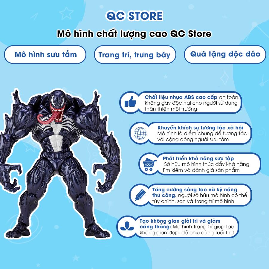 [Mẫu Mới 2025] Đồ chơi mô hình Agent Venom Carnage marvel revotech có khớp cử động  decor cao 20cm QC Store-duoc-ban-tai-QC Store