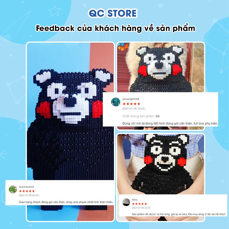 Kumamon đồ chơi lắp ráp sáng tạo xếp hình 3D cao cấp thông minh cho bé QC Store-duoc-ban-tai-QC Store