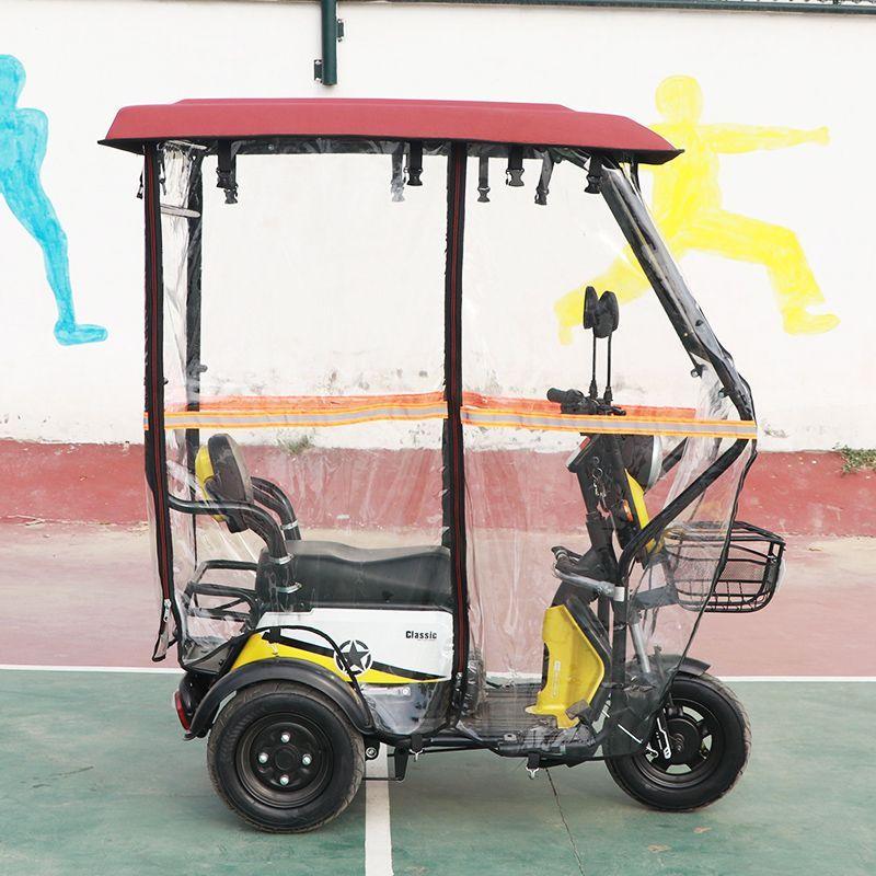 Mái che xe ba bánh và xe thương binh mini 2370 mái 120cm x 70cm-duoc-ban-tai-Mái che xe máy và xe điện Thiên Linh