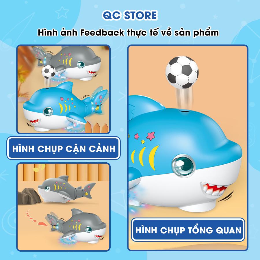 (Quà tặng sticker) Đồ chơi cá mập thôi bóng di chuyển có nhạc quà tặng cho bé trai bé gái QC Store-duoc-ban-tai-QC Store