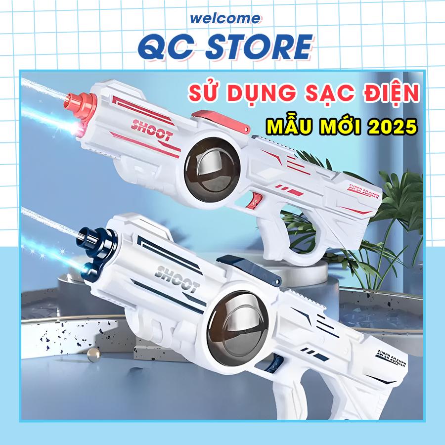 (Quà Tặng Sticker) Đồ Chơi Phun Nước Cao Cấp Máy Phun Nước Sạc Điện Blaster Nước Phiên Bản Mới 2025 QC Store-duoc-ban-tai-QC Store