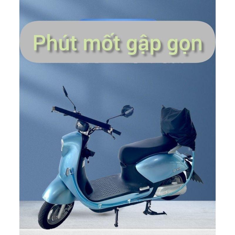 Mái che xe máy, phụ kiện xe máy, mái che, bạt phủ xe máy, bạt che xe máy, áo trùm xe máy, bạc che xe rèm gập gọn 1345-duoc-ban-tai-Mái che xe máy và xe điện Thiên Linh