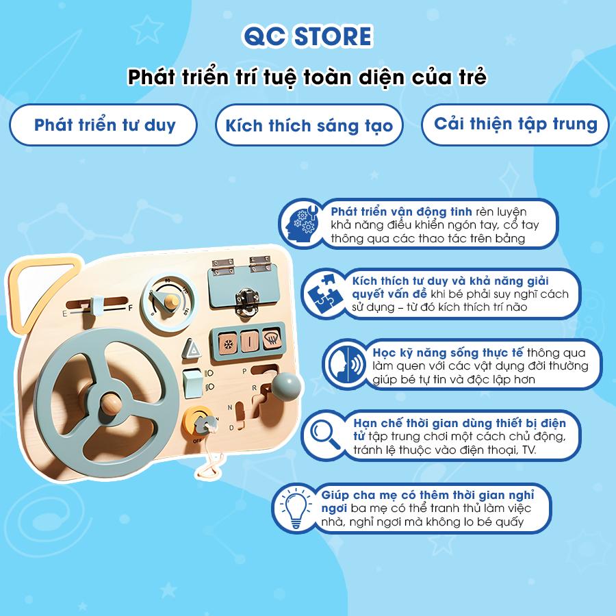Bảng bận rộn Busyboard montessori đồ chơi giáo dục sớm thông minh lái ô tô cho bé QC Store-duoc-ban-tai-QC Store