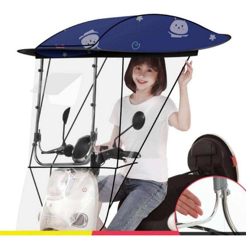 Mái che xe máy, phụ kiện xe máy, mái che, bạt phủ xe máy, bạt che xe máy, áo trùm xe máy, bạc che xe máy, ô xe 395 số 7-duoc-ban-tai-Mái che xe máy và xe điện Thiên Linh