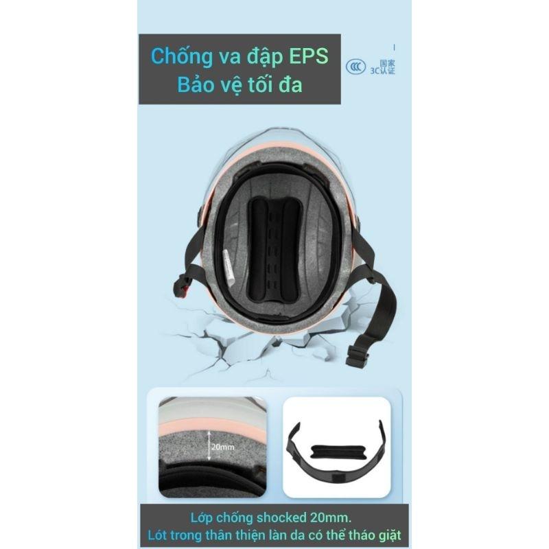 Mũ bảo hiểm chống UV nội địa chính hãng-duoc-ban-tai-Mái che xe máy và xe điện Thiên Linh