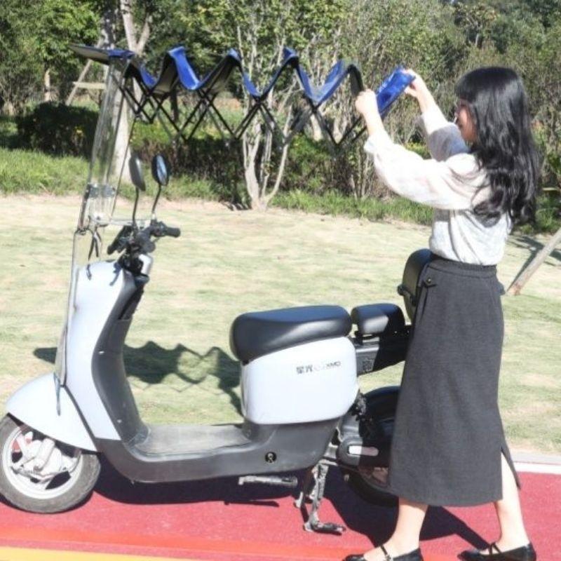 Mái che xe máy, phụ kiện xe máy, mái che, bạt phủ xe máy, bạt che xe máy, áo trùm xe máy, bạc che xe 3 giây gấp gọn 765-duoc-ban-tai-Mái che xe máy và xe điện Thiên Linh