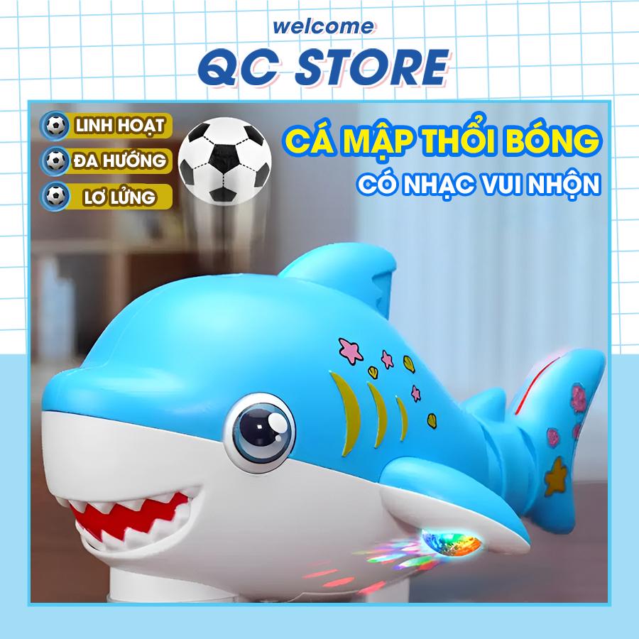 (Quà tặng sticker) Đồ chơi cá mập thôi bóng di chuyển có nhạc quà tặng cho bé trai bé gái QC Store-duoc-ban-tai-QC Store
