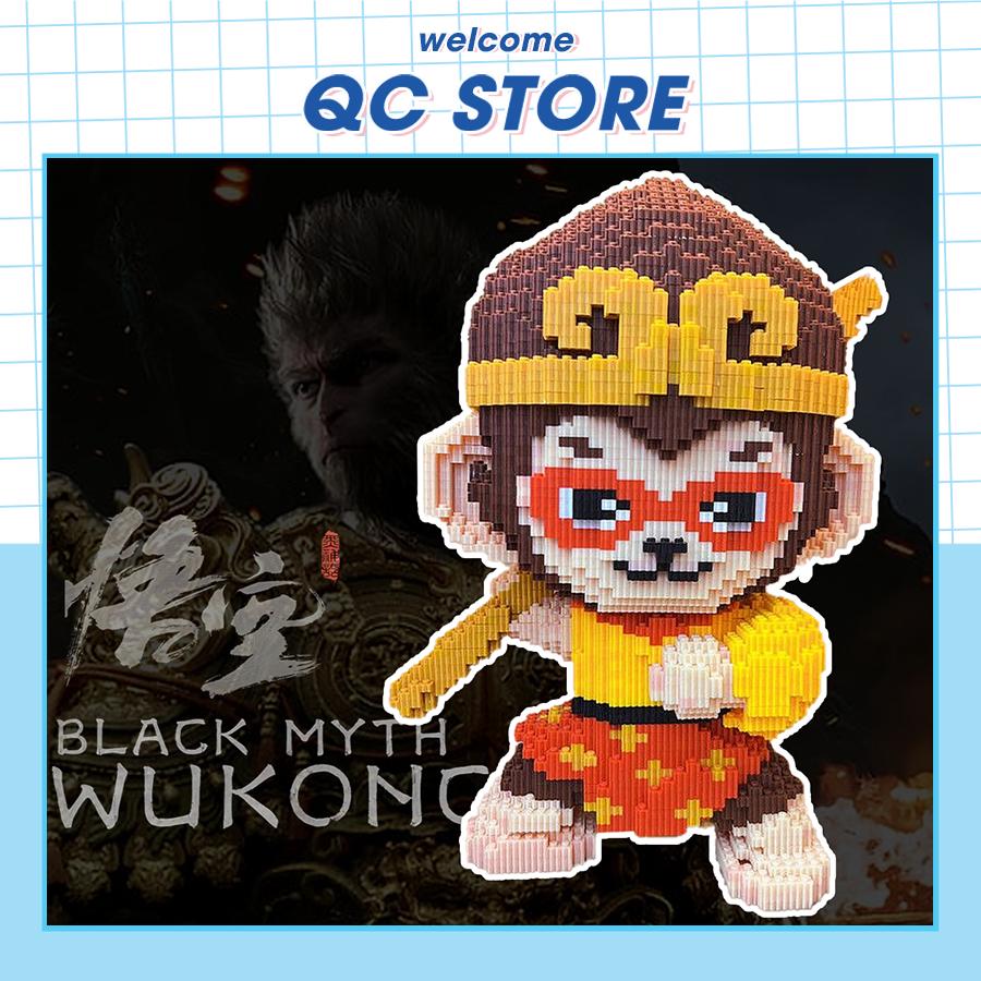 Black Myth Wukong mô hình figure lắp ráp Tôn Ngộ Không cầm gậy như ý QC Store-duoc-ban-tai-QC Store