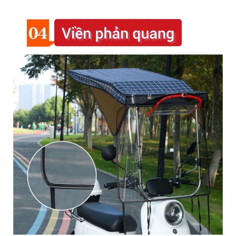 Mái che xe máy, phụ kiện xe máy, mái che, bạt phủ xe máy, bạt che xe máy, áo trùm xe máy, bạc che xe máy gấp gọn 860-duoc-ban-tai-Mái che xe máy và xe điện Thiên Linh