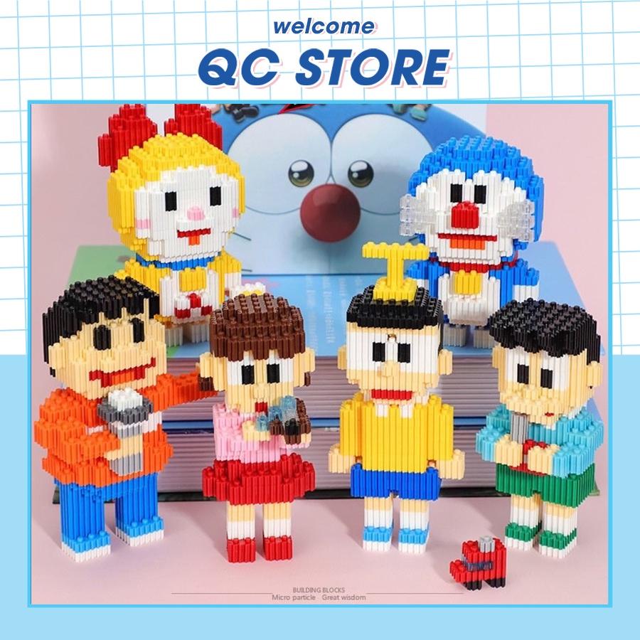 Đồ Chơi Mô Hình Mini Doraemon Lắp Ráp 3D các nhân vật hoạt hình Doremon, Nobita, Chaien, Xuka, Xeko, Doremi QC Store-duoc-ban-tai-QC Store