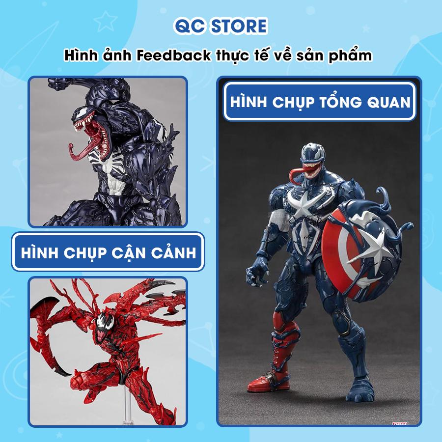 [Mẫu Mới 2025] Đồ chơi mô hình Agent Venom Carnage marvel revotech có khớp cử động  decor cao 20cm QC Store-duoc-ban-tai-QC Store