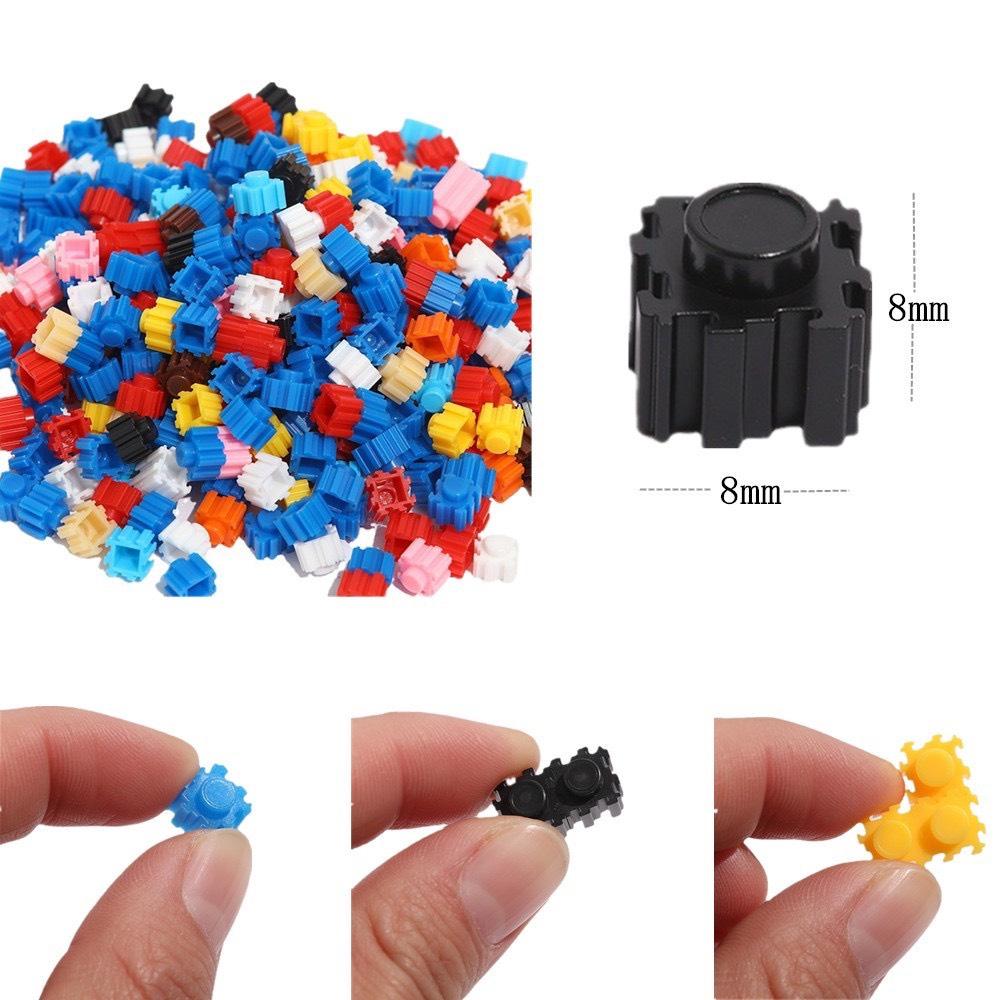 1000 mảnh ghép lắp ráp QC Store - khối lắp ráp răng cưa đa sắc màu Kích thước 8mm cho bé sáng tạo Kèm Mẫu Hướng Dẫn-duoc-ban-tai-QC Store